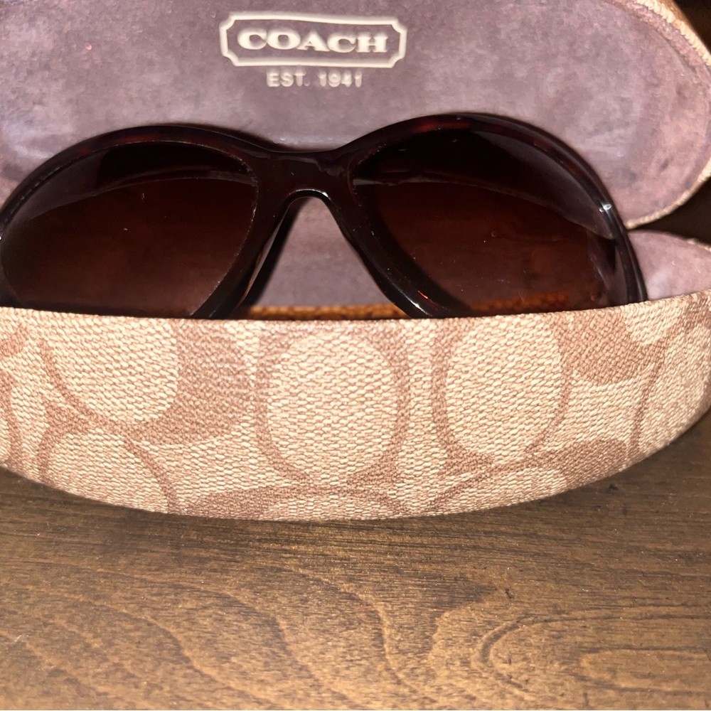 Coach Brown Sunglasses with Signature Monogram